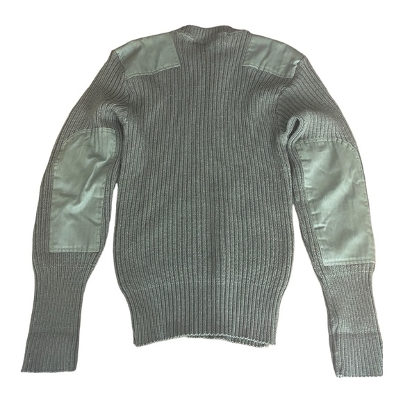 Jack Young Associates Vintage Green 100% Wool Military Tactical Sweater Size 42 - Picture 4 of 10